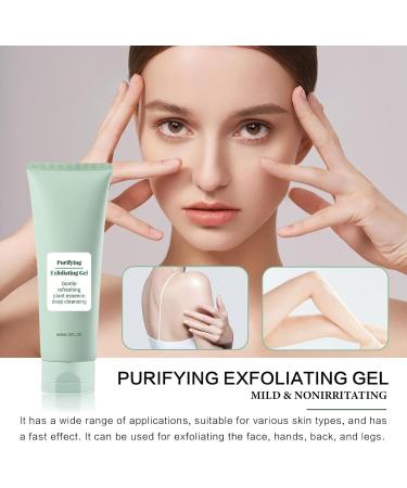 Purifying Exfoliating Gel Face and Body Exfoliating Scrub Gel Facial Exfoliator Cleanser Deep Cleansing Moisturizing Facial Exfoliator Soft Scrub Gel for Women for All Skin Types (1PC 60 ml) - Buy Online on GoSupps.com