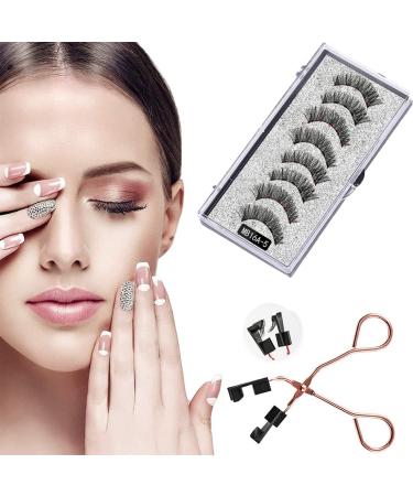 Magnetic Eyelashes  Magnetic False Eyelashes kit without Eyeliner or Glue  Light weight & Easy to Wear  2 Pairs 3D Reusable False Eyelashes with Applicator