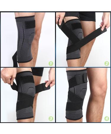 Adjustable Knee Support Brace 1 pack Compression Knee Sleeves for Men Women Use for Meniscus Tear Arthritis Tendinitis Ligament Injury Weight Lifting Anti Slip Knee Brace (Black XX-Large) Black XX-Large - Buy Online on GoSupps.com