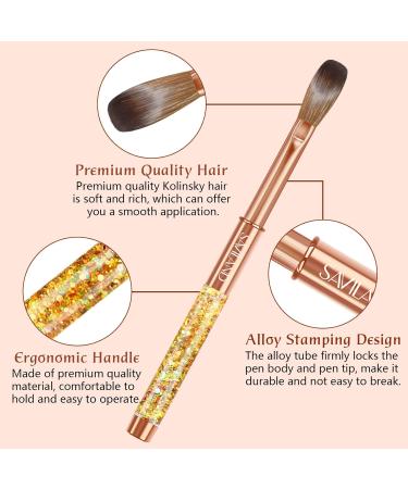 Saviland Kolinsky Acrylic Nail Brush Size 14 | Professional Nail Art & Extension Tool | Ideal for DIY Nail Studios - Buy Online on GoSupps.com