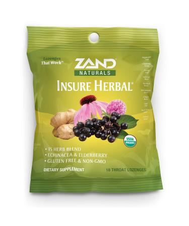 Zand Organic Insure Herbal Herbalozenge Soothing Menthol 18 Lozenges