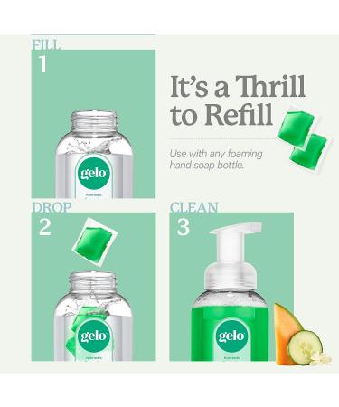 Gelo Foaming Hand Soap | Cucumber Spa | 80 fl oz | Reusable Bottle | Cucumber Melon & Jasmine Flower - Buy Online on GoSupps.com