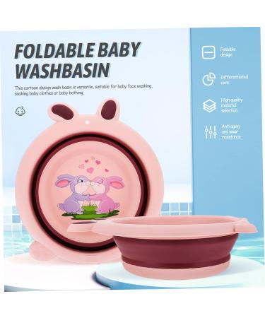 Anneome Folding Foot Basin Wash Basin Washbasin Travel Folding Basin Folding Basin Basin Washing Basin Outdoor Water Basin Portable Folding Basin 33X31X10CM Pink - Buy Online on GoSupps.com