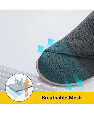 Orthopedic Arch Support Walking Shoes for Elderly Women - Light Gray, Men 7.5/Women 9 - Buy Online on GoSupps.com