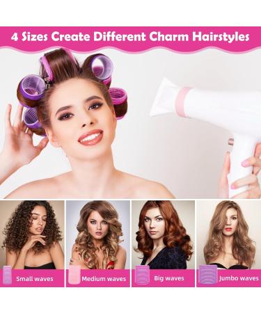 Obidodi 37 PCS Hair Rollers with Clips Large Rollers for Hair Volume with 4 Different Sizes of 63mm 48mm 36mm 25mm DIY Black Hair Curlers Rollers for Long Medium Short Hair (4 Colors) - Buy Online on GoSupps.com