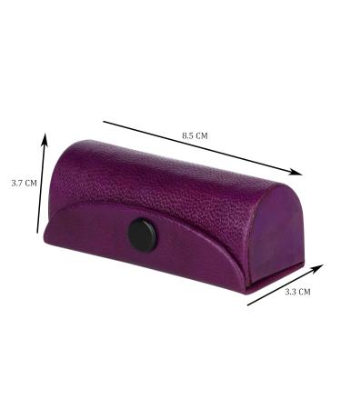 CHERKRAFT Premium Soft Leather Purple Lipstick Case with Mirror - Handbag Organizer and Lipstick Holder - Buy Online on GoSupps.com