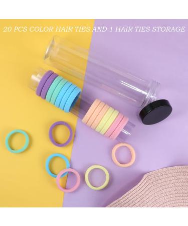 BOOBEES 20 Pack Colorful Seamless Hair Ties - Elastic Rubber Bands for Girls & Children - Buy Online on GoSupps.com