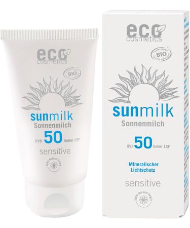 eco cosmetics sun lotion SPF 50 with raspberry and pomegranate (2 x 75 ml) 75 ml (pack of 2)