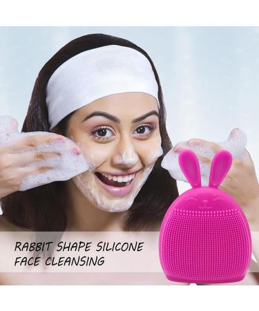 Soft Silicone Face Scrubber - Soft Silicone Face Scrubber Face Exfoliator Brush - Face Brushes for Cleansing Manual Face Scrub Clean Brush Cute Rabbit Ears Shape for Women Men Coatuiyo - Buy Online on GoSupps.com