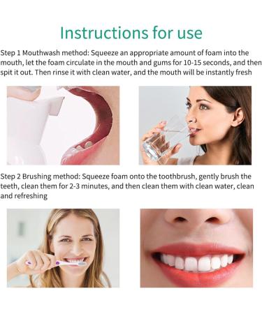 Whitening Toothpaste Mousse Probiotics Bright Whitening Teeth Mousse Herbal Brightening Oral Repair Mousse Teeth Mousse Toothpaste Refreshing Breath Deep Cleaning Toothpaste (3) - Buy Online on GoSupps.com