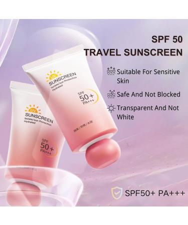 Face Sun Cream SPF 50 Moisturiser Face Sunscreen Invisible Fluid Suncream PA +++ Highly Water & Sweat Resistant Long Lasting UVA & UVB Protection For Up To 12.5 H Sunscreen For Acne Prone Skin - Buy Online on GoSupps.com