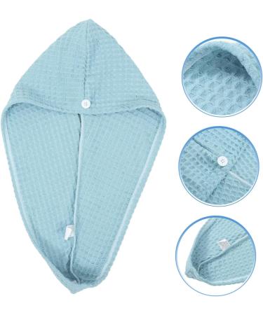 Zerodeko Quick Drying Shower Cap Towel - Absorbent Hair Drying Turban for Women - Large Blue Hair Towel (65x25cm) - Perfect for Fast Hair Drying - Buy Online on GoSupps.com