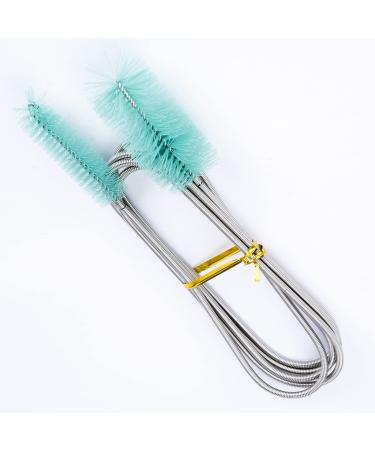 Isiyiner aquarium cleaning brush flexible double -sided aquarium hoses filter pipe brush cleaner pump hose brush for aquarium or house kitchen 155cm