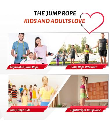 Limm Adjustable Jump Rope for Workout - Tangle-Free with Comfortable Foam Handles - Ideal for Slimming Cardio & Endurance Training - Red - Buy Online on GoSupps.com