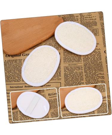8 Pcs Natural Loofah Sponge Set Bath Towels Exfoliating Pads & Scrubber Mitt for Shower Eco-Friendly Cleaning Brush & Face Pads - Buy Online on GoSupps.com