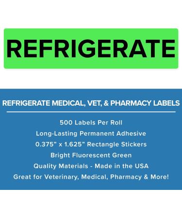 Refrigerate Medical Labels 0.375x 1.625 - Pharmacy Stickers Medicine Labels Veterinary & Pharmacy Auxiliary Labels Prescription Labels Medical Alert Stickers & High Alert Medication Stickers - Buy Online on GoSupps.com