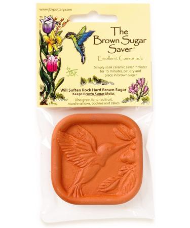 Terra Cotta Brown Sugar Saver - Food-Safe Preserver for Long-Term Softening of Brown Sugar, Perfect for Cookies, Dried Fruits, Marshmallows - Hummingbird Design by JBK Pottery - Buy Online on GoSupps.com