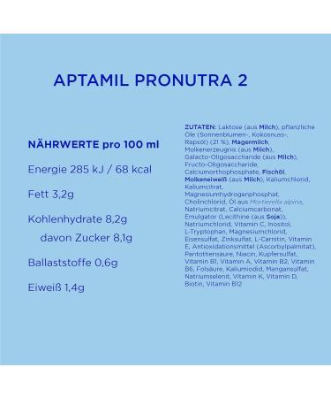 Aptamil Pronutra Follow-On Formula 2 (6+ Months) - Palm Oil Free Gentle Lactofidus Process 1.2kg Storage Pack - International Shipping Available - Buy Online on GoSupps.com