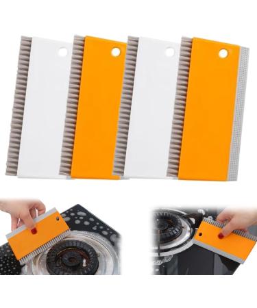 4 Pcs Kitchen Squeegee 2 in 1 Counter Squeegee and Brush with Hanging Hole Multi-Purpose Kitchen Cleaning Flat Mini Squeegee with Cleaning Brush for Countertops Sink Bathroom (White Orange) - Buy Online on GoSupps.com