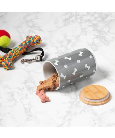 Bone Dry Ceramic Pet Collection Gray Canister - Stylish and Functional Pet Food Storage - Buy Online on GoSupps.com