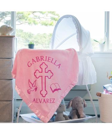 Personalized Baptism Baby Blanket Gift - Custom Catch Christening Blanket for Boy or Girl - Name and Date Customization - Buy Online on GoSupps.com