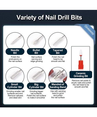 KUIIYER Electric Nail Drill Machine 30000RPM Professional Kit | 65Pcs Portable All-Metal Chuck Lock Set for Acrylic Nails DIY Manicure Pedicure - Buy Online on GoSupps.com