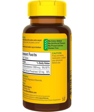 Nature Made Extra Strength Vitamin B12 2500 mcg Tablets - 60 Count for Metabolic Health - Buy Online on GoSupps.com