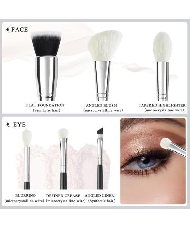 BEILI Makeup Brushes 6 Pieces Set of Vegan Makeup Brushes Powder Foundation Eye Shadow Mixing Concealer Set of Brushes for Creases Brushes for Eyebrow Liner - Buy Online on GoSupps.com