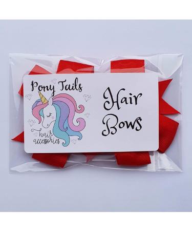 Pony Tails Hair bows | Set of 2 | Girls Teens Kids | Grosgrain Ribbon | Dog Top Knot Bow | Alligator clip slides set |Party Dance School nursery Cheerleading Christmas gift. (Powder Pink) - Buy Online on GoSupps.com