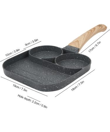DIXII 3 Section Anti Sticking Frying Pan 3 in1 Divided Grill Pan for Cooking Omelets Burgers Bacon Pancakes Suitable for Gas Stove and Induction Stove Kitchen Utensils - Buy Online on GoSupps.com