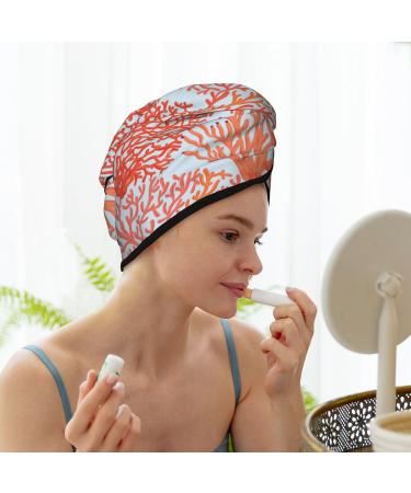 Corals Microfiber Hair Towel | Soft Super Absorbent Hair Wrap for Women | Quick Dry Coral Velvet Cap for Long Curly & Thick Hair - Buy Online on GoSupps.com