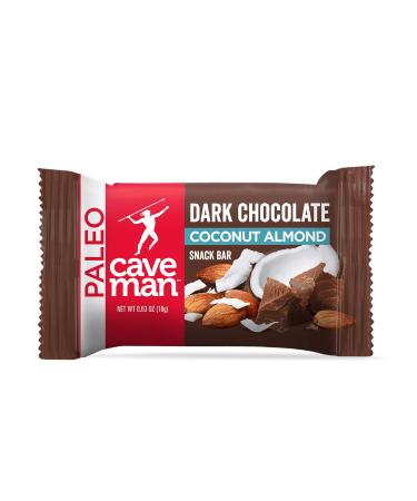 Caveman Foods Dark Chocolate Almond Coconut Mini Snack Bars - 30 Count - Buy Online on GoSupps.com