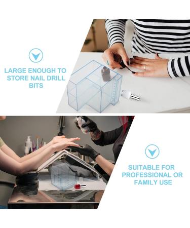 POPETPOP 3 Pcs Storage Rack Polisher Organizer Nail Drill Machine Nail Drill Organizer Grinding Head Storage Rack Nail Tech Desk Organiser Nail Stand Bracket Box Nail Polish Plastic 10.3x9.7cmx3pcs Bluex3pcs - Buy Online on GoSupps.com