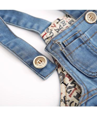 KIDSCOOL SPACE Baby & Little Boys/Girls Light Blue Denim Overalls | 18-24 Months | Ripped & Soft Washed Design | Style 2061 - Buy Online on GoSupps.com