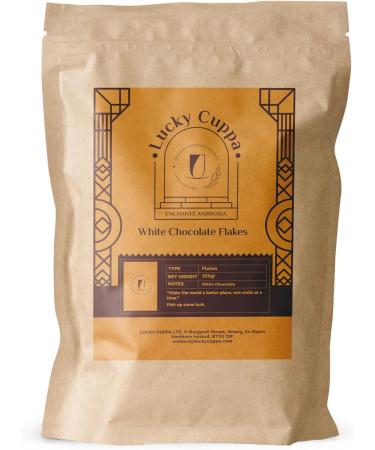 Lucky Cuppa White Chocolate Flakes - Instant Hot Chocolate - Premium Quality Chocolate Gifts for Christmas - 250g - Buy Online on GoSupps.com