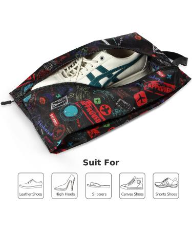 Travelkin Water Resistant Shoe Bag with Handle - Black, Men & Women Travel Shoe Pouch - Buy Online on GoSupps.com