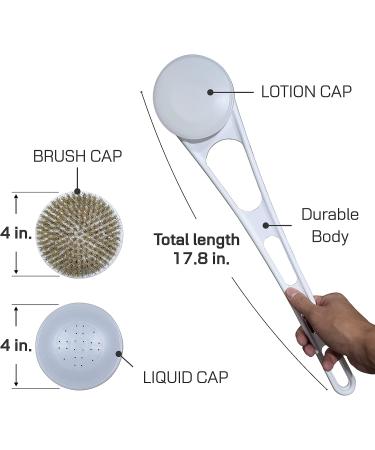 SELYBACK 17.8 Body Brush & Lotion Applicator for Back - 3 Types of Caps Included - Buy Online on GoSupps.com
