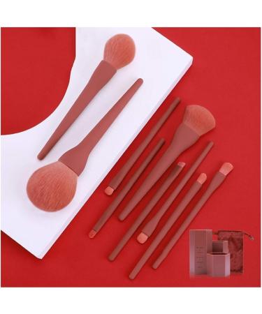 Makeup Brush Orange Makeup Brush Set 9 Sticks for Loose Powder Brush Blush Brush Foundation Brush Beauty - Buy Online on GoSupps.com