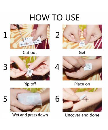 Firot Metallic Temporary Tattoos - Glitter Butterfly Watercolor Fairies Stars Stickers - 6 Sheets (Golden) - Body Art for Kids, Teens & Adults - Buy Online on GoSupps.com