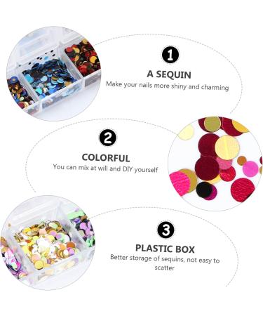 Healeved Nail Art Accessories Ultra-Thin Glitter Sequins & Crown Bow Clips for Stunning Nail Designs | Assorted Colors & Stainless Steel Stickers - Buy Online on GoSupps.com