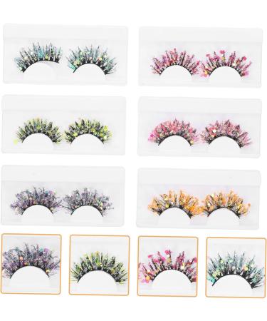 POPETPOP 6 Pairs Sequin False Eyelashes Women Fake Eyelash 3d Fake Lashes Glitter Lashes Sequin Lashes Lash Supplies False Makeup Eyelashes Sequin Diamond Artificial Fiber Girl Miss - Buy Online on GoSupps.com