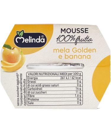  Italian Gourmet E.R. Melinda Golden Apple and Banana Mousse - 100% Natural Fruit Puree - Golden Apple Banana Mousse (2 x 100 g) + Tomato Pulp Italian Gourmet Tomato Pulp 400 g Box - Buy Online on GoSupps.com