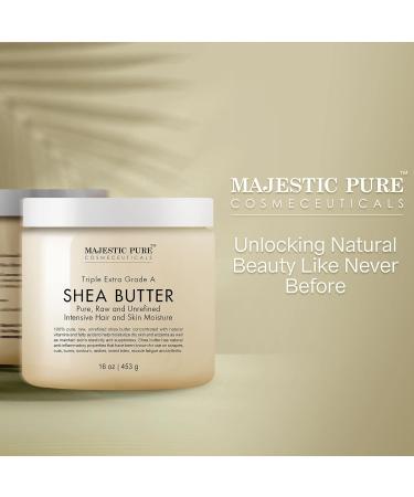 Buy Majestic Pure Shea Butter 16 Fl Oz - Premium Natural Moisturizer for Soft Healthy Skin | International Shipping Available - Buy Online on GoSupps.com