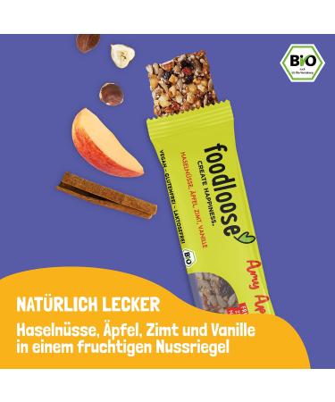 Organic Nut Bar Amy Apple | Vegan Gluten & Lactose-Free | No Refined Sugar | Hazelnuts Apples Cinnamon & Vanilla | 24-Pack (35g each) - Buy Online on GoSupps.com
