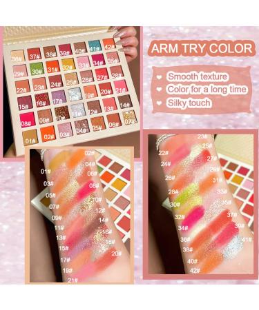 KAIQIKAIXI 42 Colors Eye Shadow Palette | Neon Matte & Shimmer Makeup | Vibrant Pigmented Eye Cosmetics for Stunning Looks - Buy Online on GoSupps.com