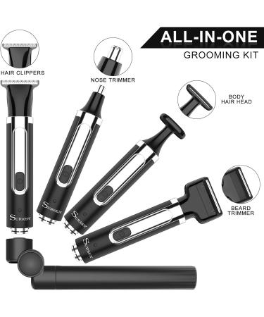 Buy SURKER Electric Body Trimmer & Back Shaver for Men - Cordless Groomer with Adjustable Handle & Waterproof Design - Buy Online on GoSupps.com