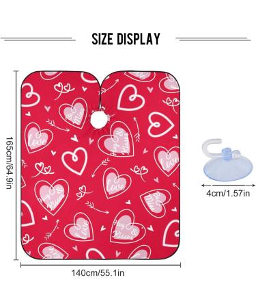Waterproof Barber Cape for Valentine's Day - Unisex Cheetah Hair Cutting Bib with Love Wording & Arrow - Buy Online on GoSupps.com