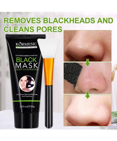 Blackhead Remover Mask - Charcoal Peel Off Face Mask for Pore Cleansing & Skin Care 100g | Unisex Blackhead Treatment - Buy Online on GoSupps.com
