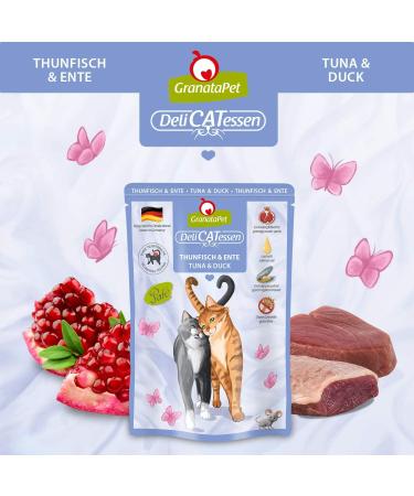 Granapet Delicatessen Tuna & Duck - Grain-Free Sugar-Free Wet Cat Food for Gourmets (6 x 85g Pack) - International Shipping Available - Buy Online on GoSupps.com