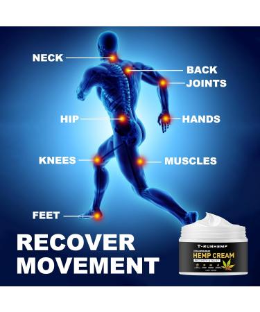 T-RUNHEMP Hemp Cream - High Strength Natural Relief for Muscles & Joints | Arnica Gel Rub with MSM - 4oz 120ml - Buy Online on GoSupps.com